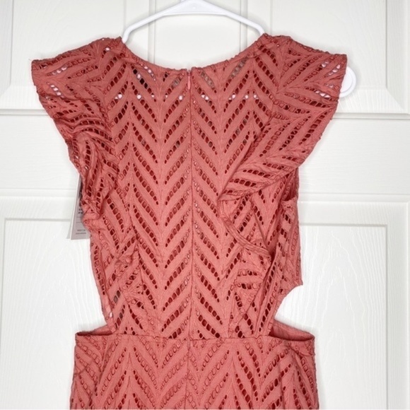 Bardot Revolve Aria Ruffle Eyelet Mini Dress NWT - Picture 10 of 15